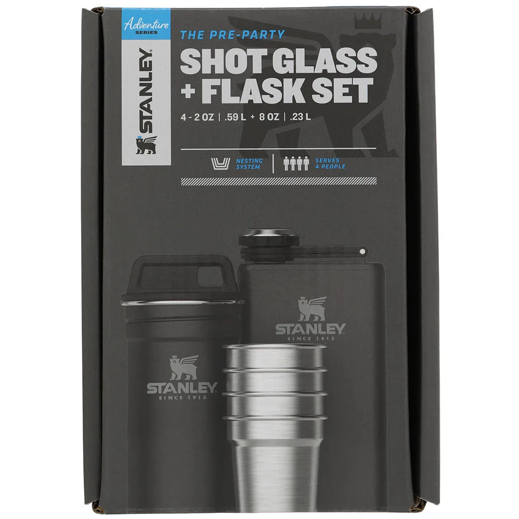 Pre-Party Shot Glass & Flask Set