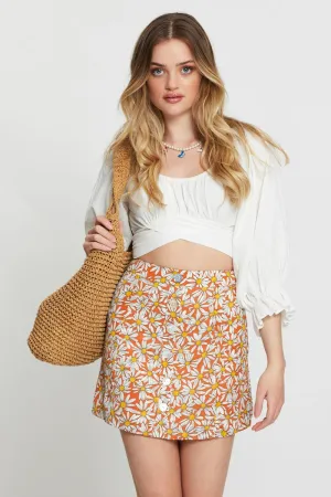 Print A Line Skirt,skirt,denim skirt,mini skirt,maxi skirt,jean skirt,skort,tennis skirt,pleated skirt,pencil skirt,bubble skirt,plisse skirt,fitted skirt,midi skirt,short skirt,short mini skirt,leather skirt,a line skirt
