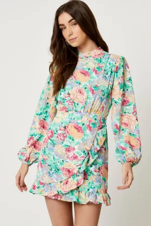 Print High Neck Wrap Skirt Dress,skirt,denim skirt,mini skirt,maxi skirt,jean skirt,skort,tennis skirt,pleated skirt,pencil skirt,bubble skirt,plisse skirt,fitted skirt,midi skirt,short skirt,short mini skirt,leather skirt,a line skirt