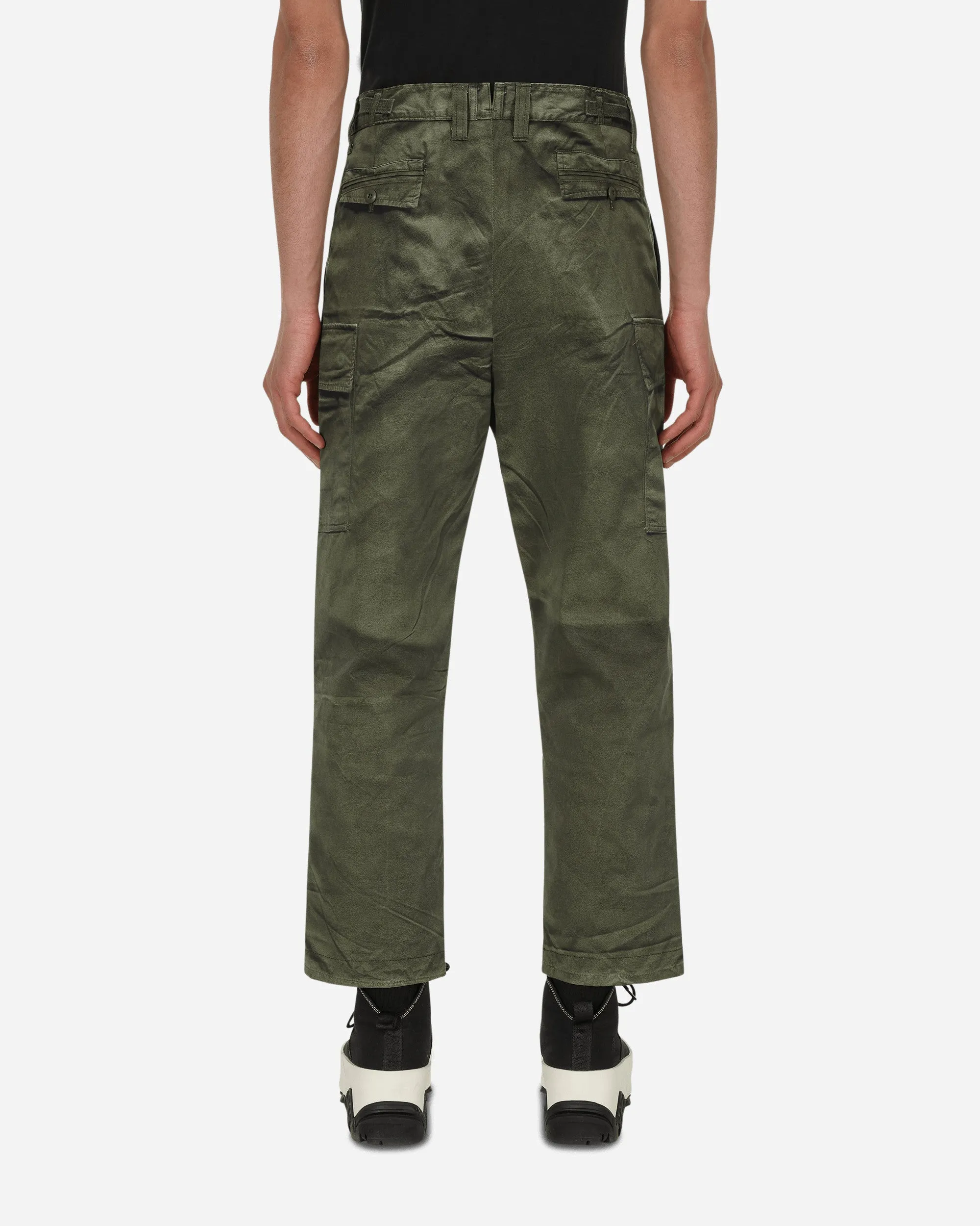 Printed Nylon Trousers Green