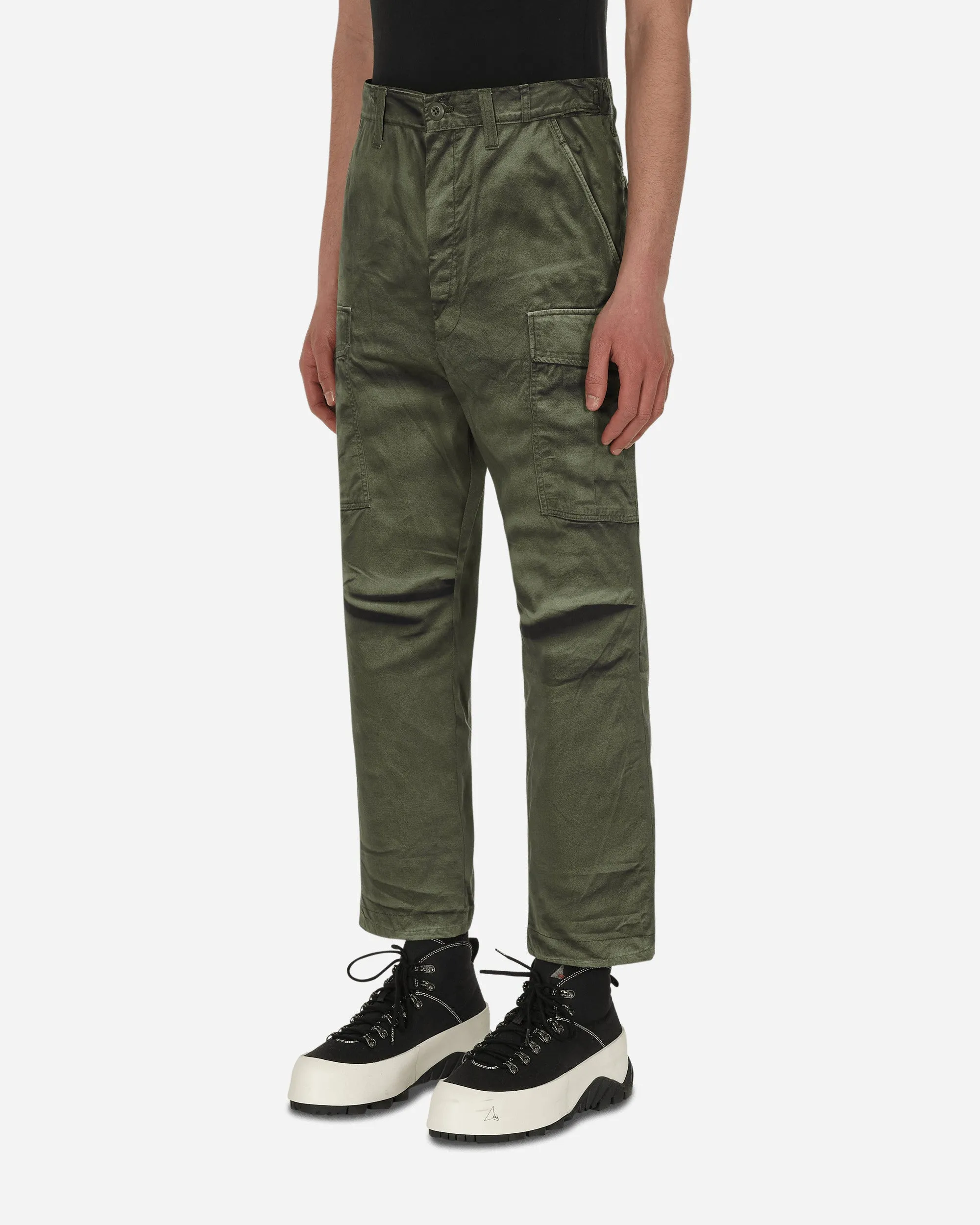 Printed Nylon Trousers Green