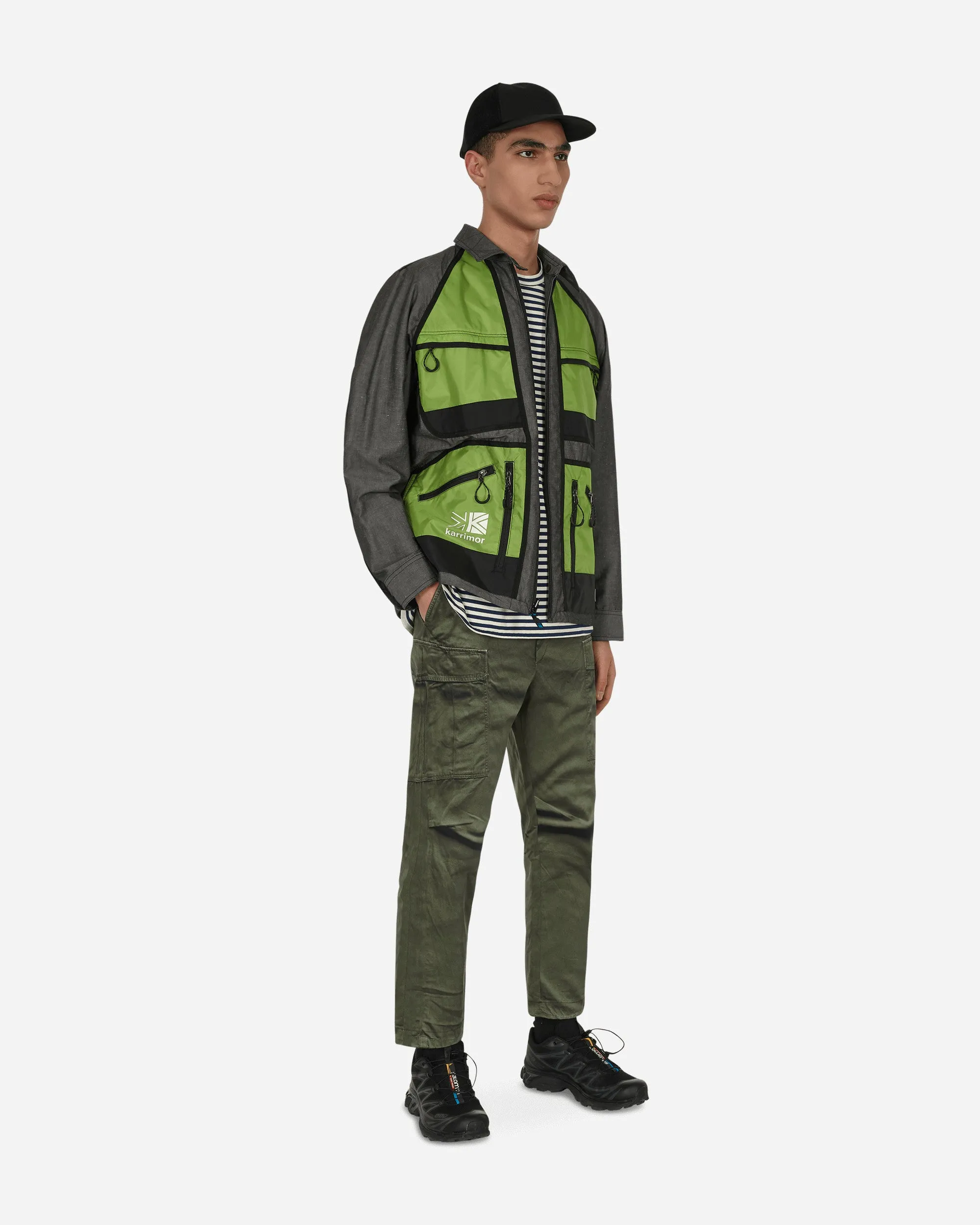 Printed Nylon Trousers Green