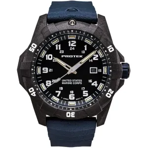 ProTek Men's Watch - USMC Series Quartz Blue Genuine Rubber Strap Date Dive | 1013B Luxury Quartz Watch Quartz Watch Sale