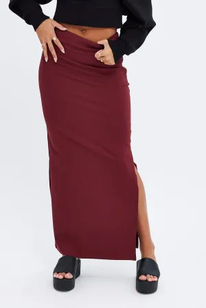 Purple Maxi Skirt Low Rise Ponte,skirt,denim skirt,mini skirt,maxi skirt,jean skirt,skort,tennis skirt,pleated skirt,pencil skirt,bubble skirt,plisse skirt,fitted skirt,midi skirt,short skirt,short mini skirt,leather skirt,a line skirt,Split skirt