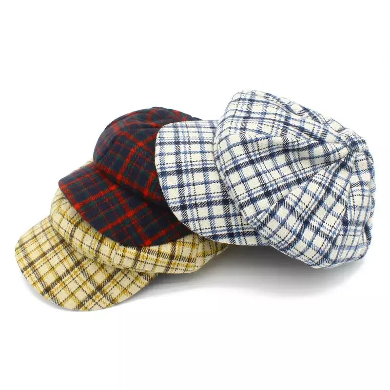 Quincey Tartan Wool Newsboy Cap