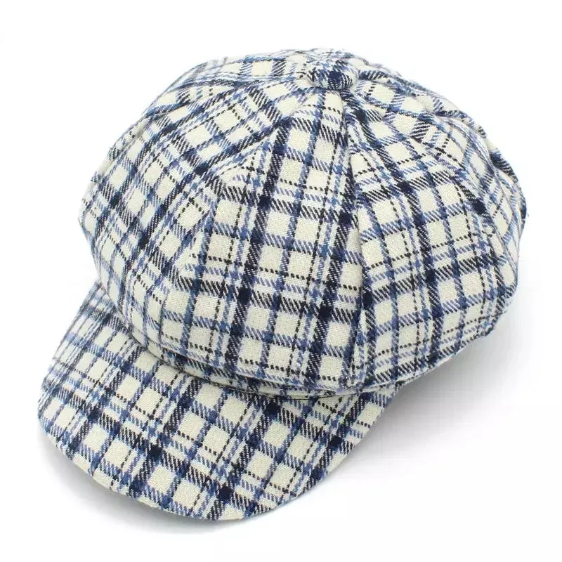 Quincey Tartan Wool Newsboy Cap