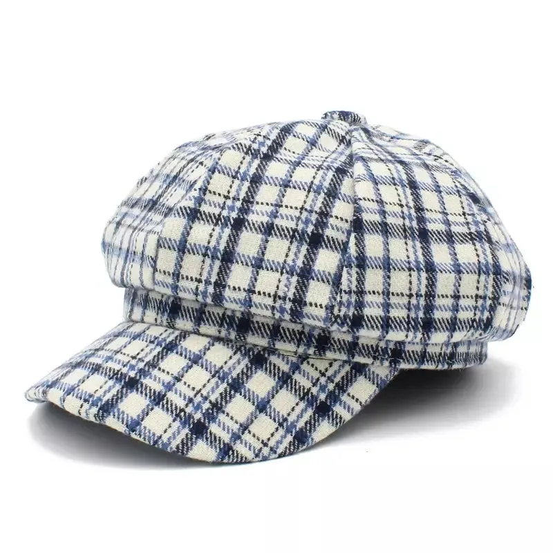 Quincey Tartan Wool Newsboy Cap