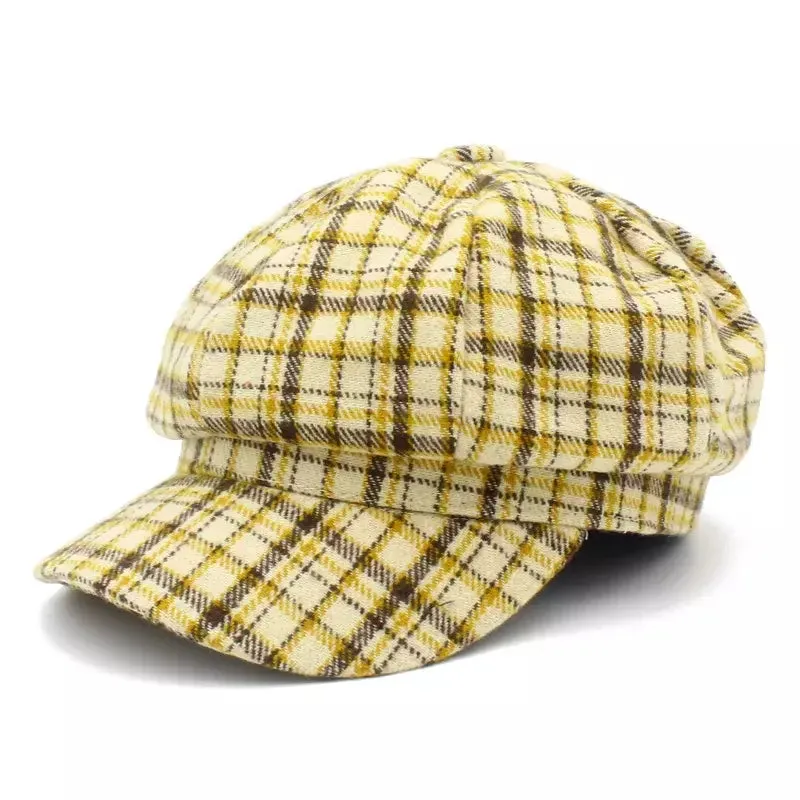 Quincey Tartan Wool Newsboy Cap