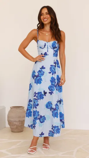 Rahima Maxi Dress - Blue Rose,prom dresses,wedding guest dresses,homecoming dresses,bridesmaid dresses,cocktail dresses,women clothing,summer dresses,formal dresses,sundresses,mother of the bride dresses,quince clothing,bodycon dress,dress casual,dress des