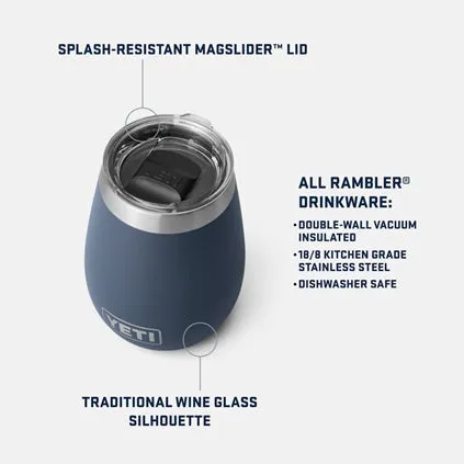 Rambler 10 oz. Wine Tumbler with Magslider Lid