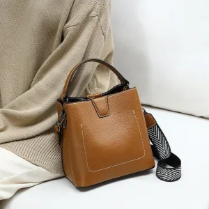 Real Genuine Leather Square bucket bag, Leather Small Crossbody Purse, Women's Shoulder Bag, Women Fashion Bag, Mother's Day Gift bucket bags for sale