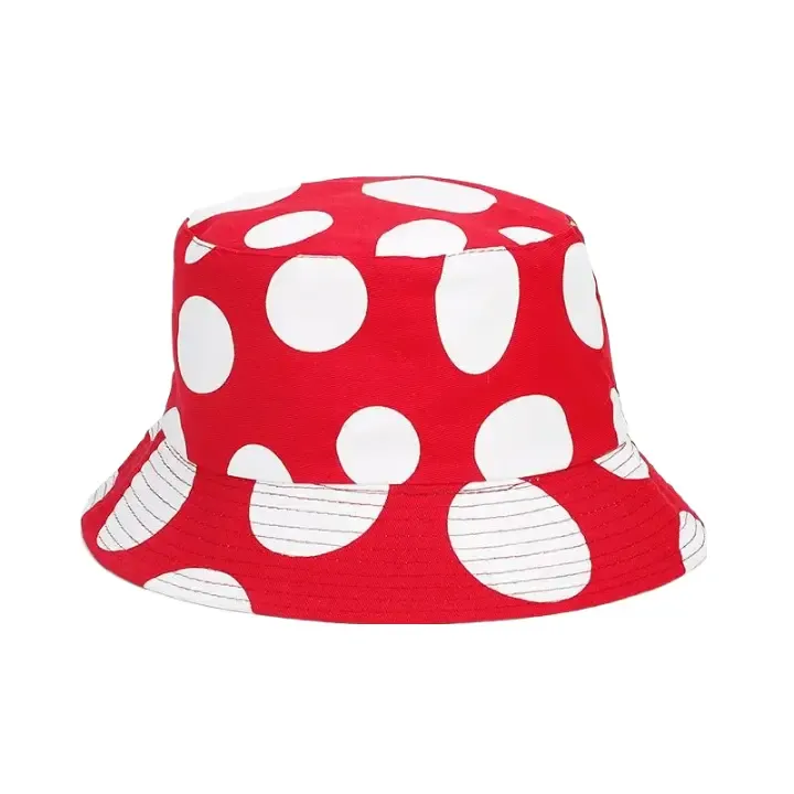 Red & White Mushroom Reversible Bucket Hat