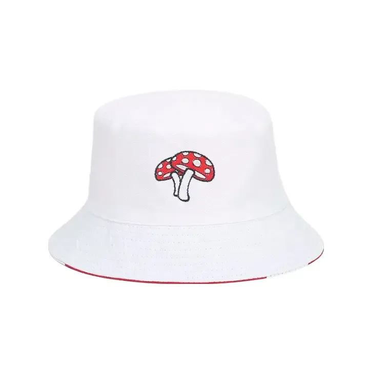 Red & White Mushroom Reversible Bucket Hat
