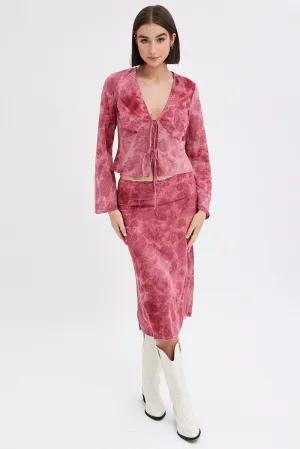 Red Paisley Midi Skirt High Rise Fit & Flare Mesh Lined,skirt,denim skirt,mini skirt,maxi skirt,jean skirt,skort,tennis skirt,pleated skirt,pencil skirt,bubble skirt,plisse skirt,fitted skirt,midi skirt,short skirt,short mini skirt,leather skirt,a line
