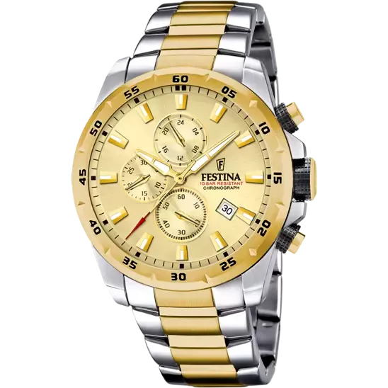 Reloj Festina Gold Dial Stainless Steel Men's Watch F20562/1 