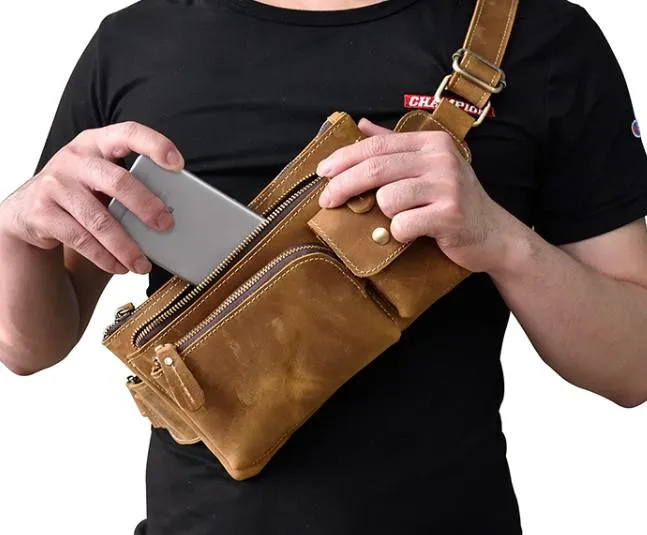 Retro and Cool LEATHER MENS FANNY PACK FOR MEN BUMBAG Vintage WAIST BAGS