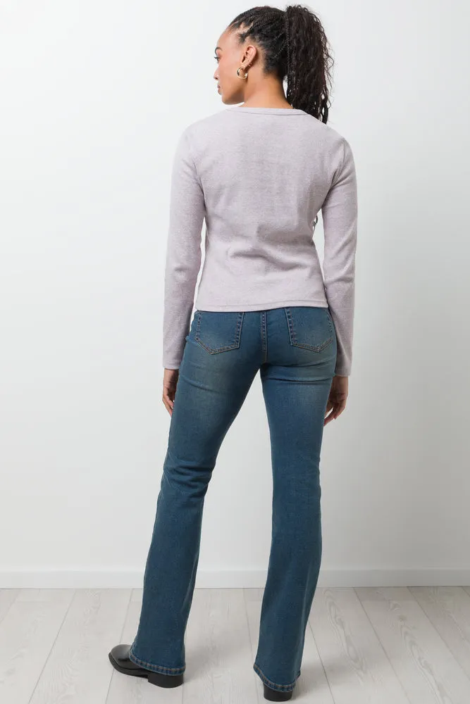 Rib T-Shirt Cream