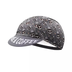 Ride & Coffee Classic Cycling Cap boater hat with bow in beach sunlight
