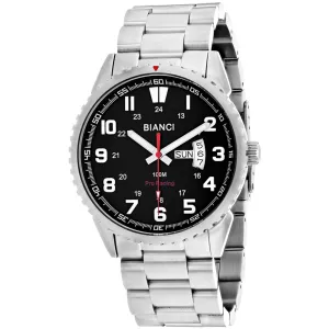 Roberto Bianci Men's Watch - Ricci Black Dial Stainless Steel Bracelet | RB70995 