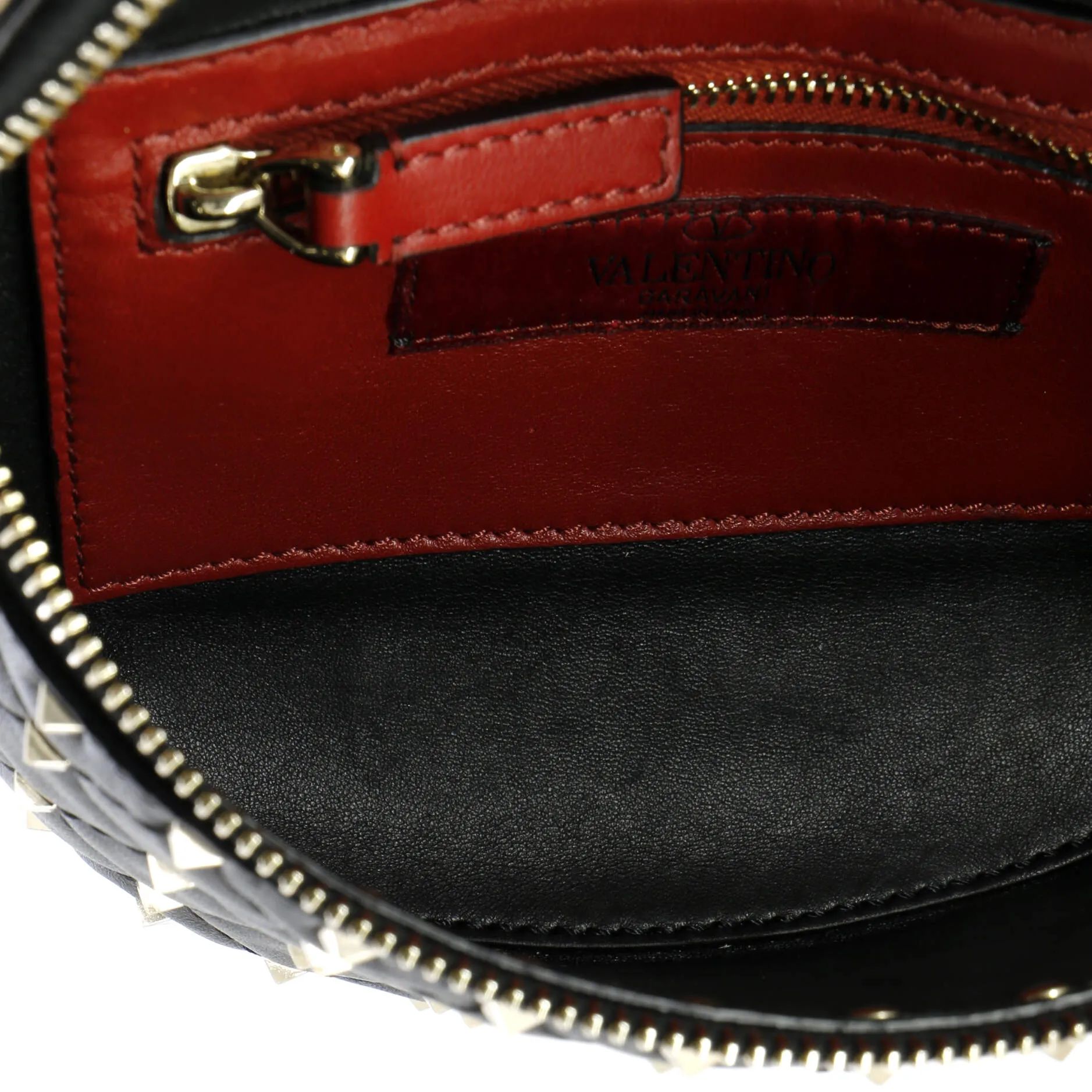 Rockstud Spike Belt Bag Quilted Leather