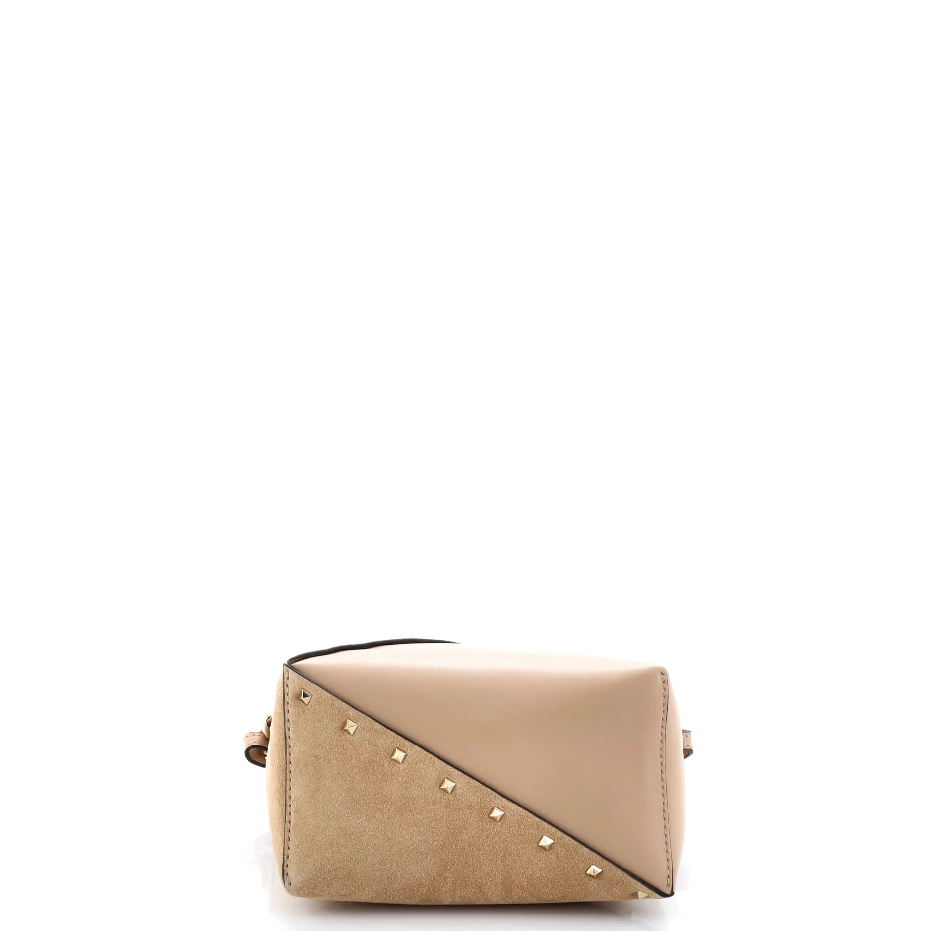 Rockstud Wispy Bucket Bag Leather and Suede Small