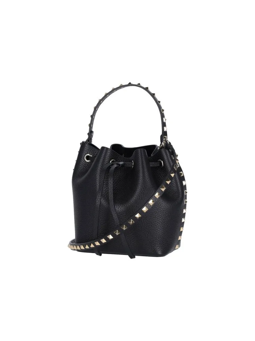 Rockstud" Bucket Bag ?C Black