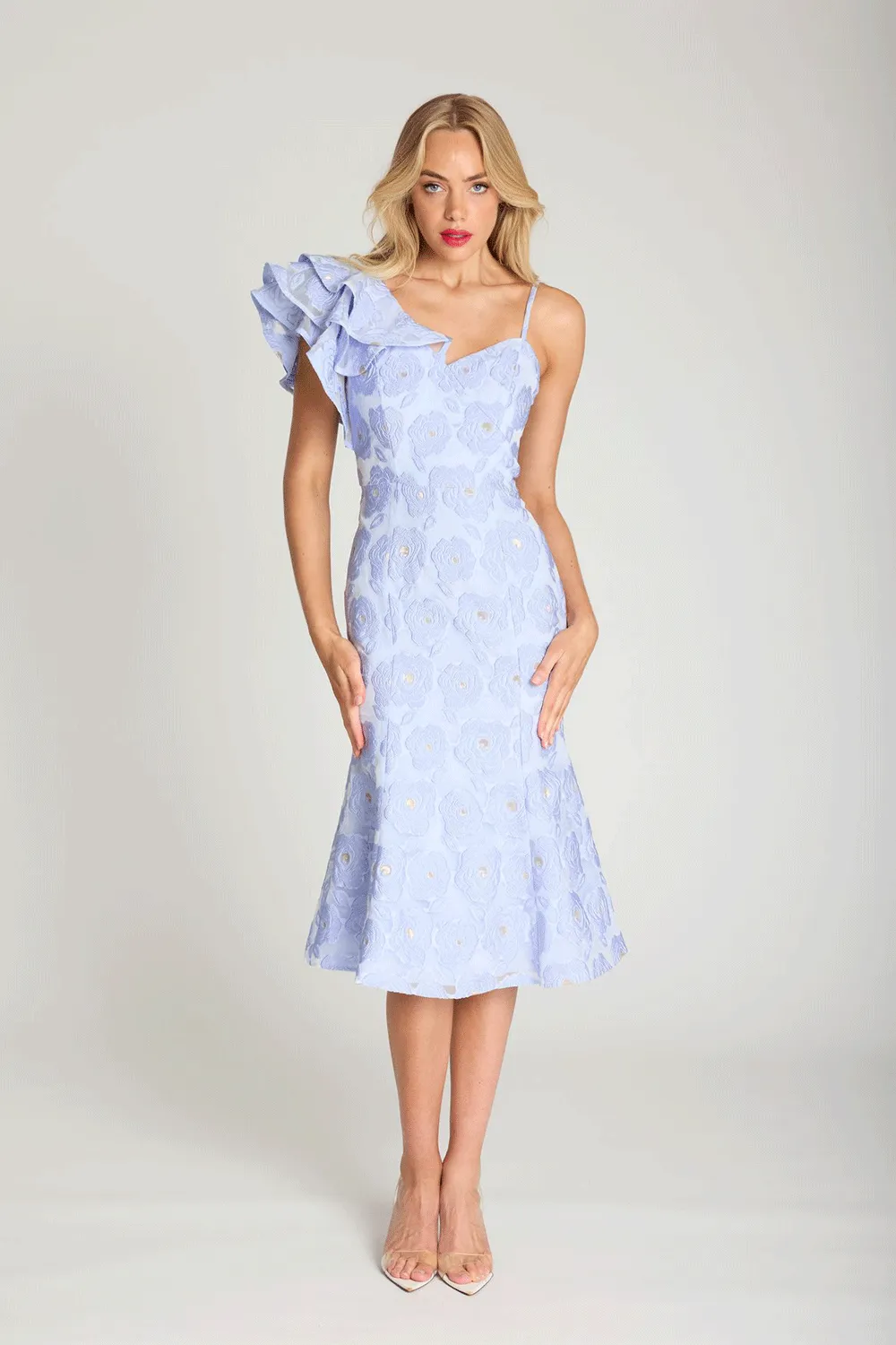 Clothings Romance - RD234301 Selena Frill Sleeve Dress Dresses women dresses dress stores