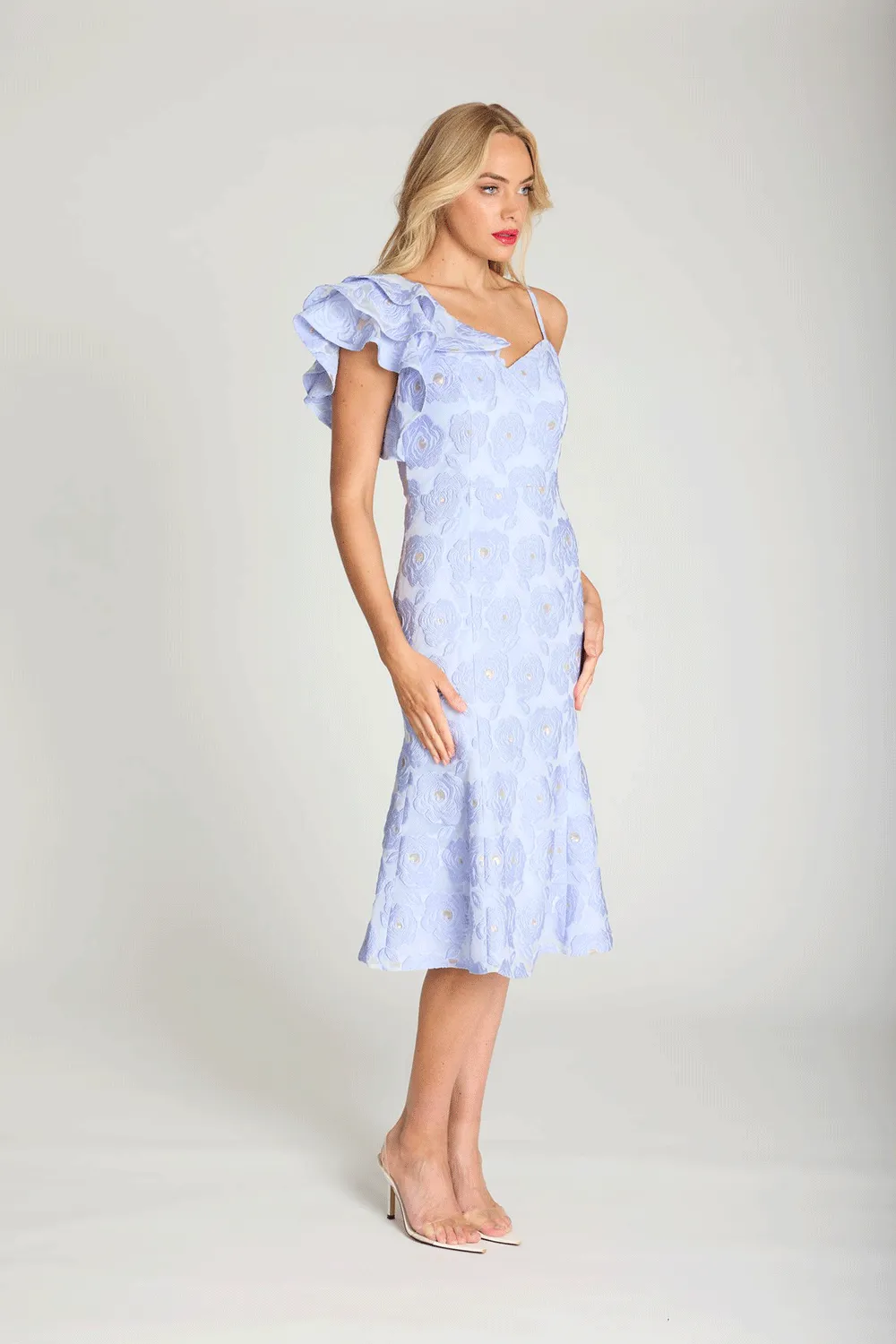 Romance - RD234301 Selena Frill Sleeve Dress