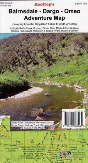Rooftop's Bairnsdale Dargo Omeo Adventure Map camp map guide sale waterproof hiking map topographic camping map
