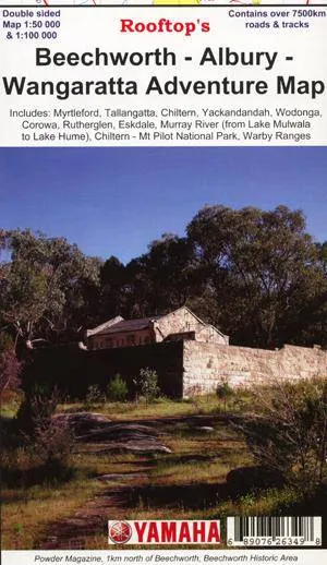 Rooftop's Beechworth Albury Wangaratta Adventure Map camp map guide sale waterproof hiking map topographic camping map