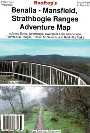 Rooftop's Benalla/Mansfield Map - Strathbogie  Ranges  on  Reverse camp map guide sale waterproof hiking map topographic camping map
