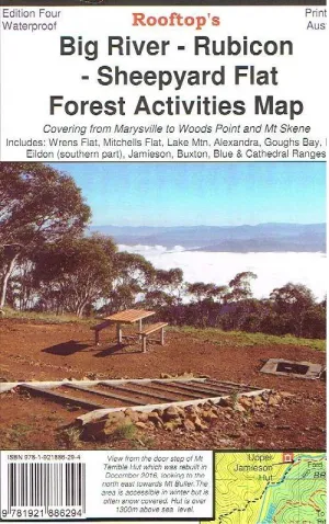 Rooftop's Big River, Rubicon, Sheepyard Flat Forest Activities Map camp map guide sale waterproof hiking map topographic camping map