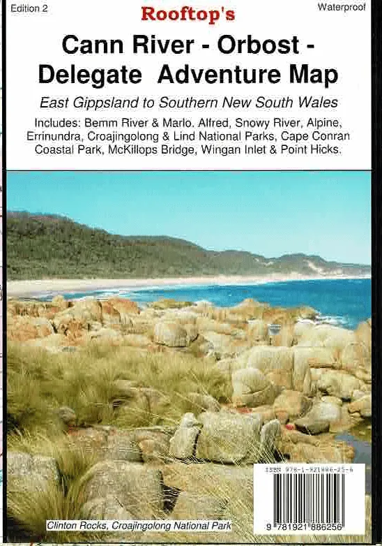 Rooftop's Cann River Orbost Delegate Adventure Map camp map guide sale waterproof hiking map topographic camping map