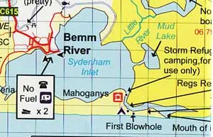 Rooftop's Coastal Access Map Cape Conran - Wingan Inlet