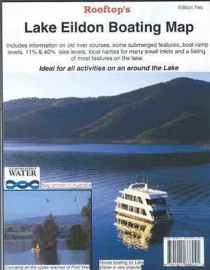 Rooftop's Lake Eildon Boating Map camp map guide sale waterproof hiking map topographic camping map
