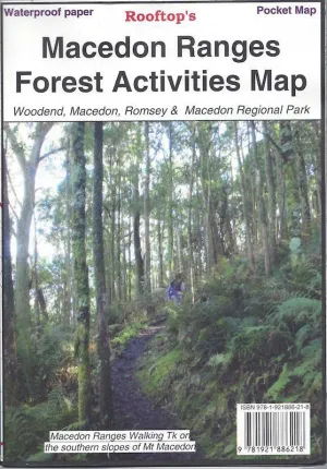 Rooftop's Macedon Ranges Forest Activities Map camp map guide sale waterproof hiking map topographic camping map