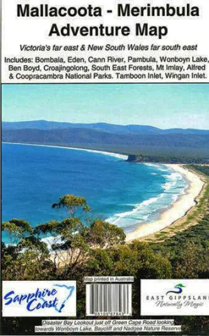 Rooftop's Mallacoota - Merimbula Adventure Map camp map guide sale waterproof hiking map topographic camping map
