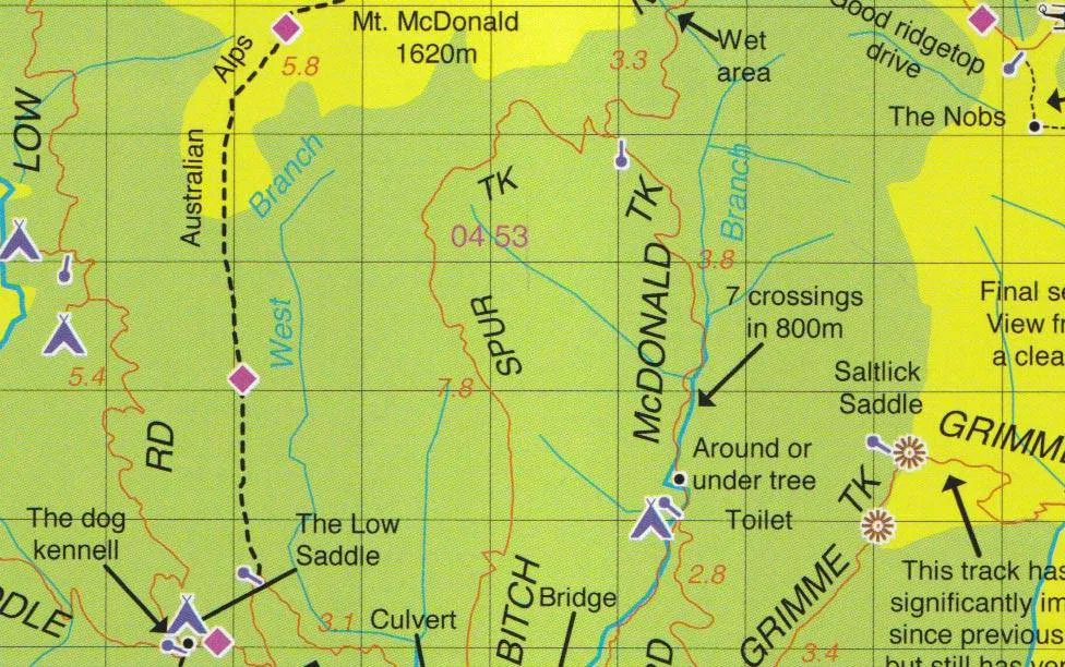Rooftop's Mansfield Mt Howitt Adventure Map