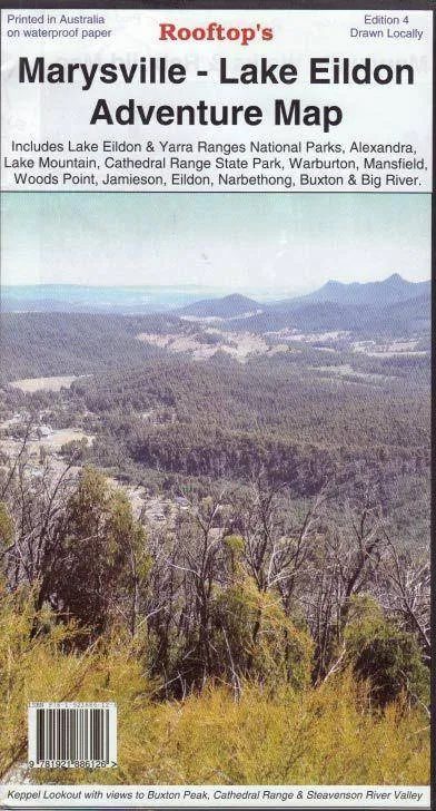 Rooftop's Marysville Lake Eildon Adventure Map camp map guide sale waterproof hiking map topographic camping map