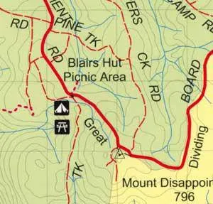 Rooftop's Mt. Disappointment  Kinglake Ranges Forest Activities Map