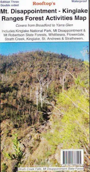 Rooftop's Mt. Disappointment  Kinglake Ranges Forest Activities Map camp map guide sale waterproof hiking map topographic camping map