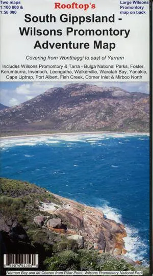 Rooftop's South Gippsland Wilsons Promontory Adventure Map camp map guide sale waterproof hiking map topographic camping map
