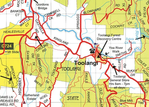 Rooftop's Toolangi Black Range Forest Activities Map