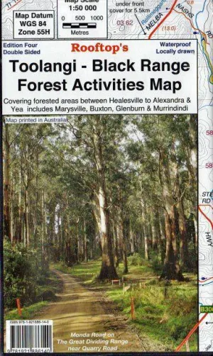 Rooftop's Toolangi Black Range Forest Activities Map camp map guide sale waterproof hiking map topographic camping map