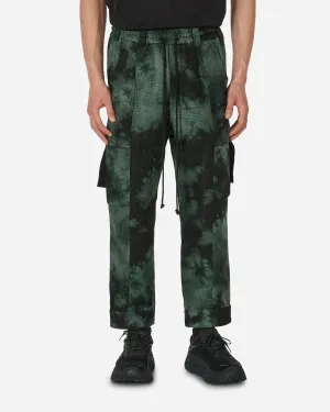 Rounded Velvet Tabbed Cargo Pants Green Men's sweatshirt