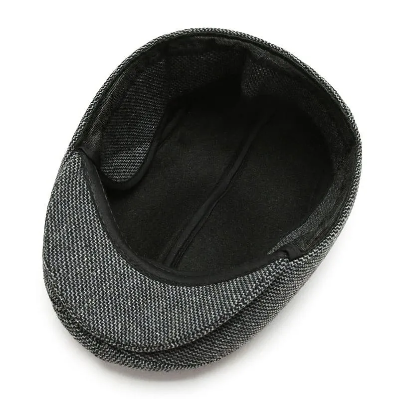 RQL Earflaps Wool Flat Cap