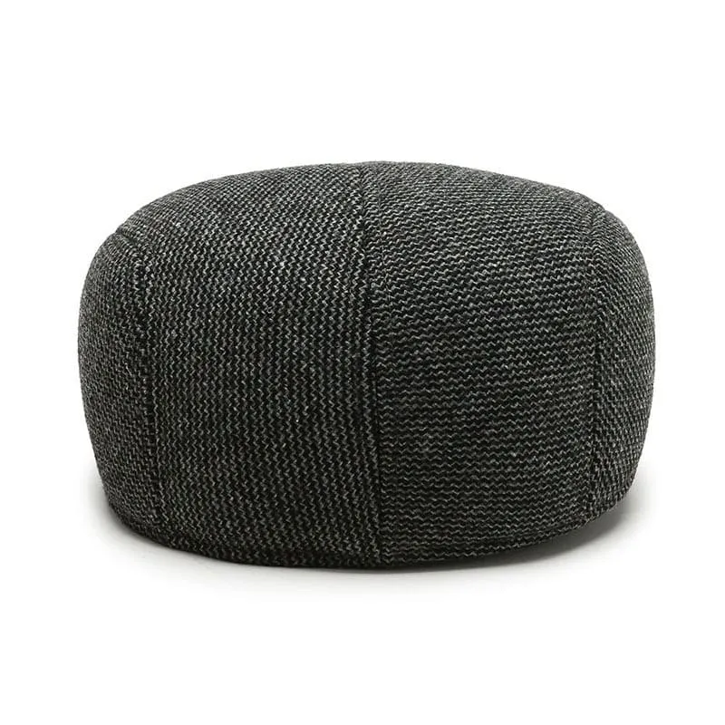 RQL Earflaps Wool Flat Cap