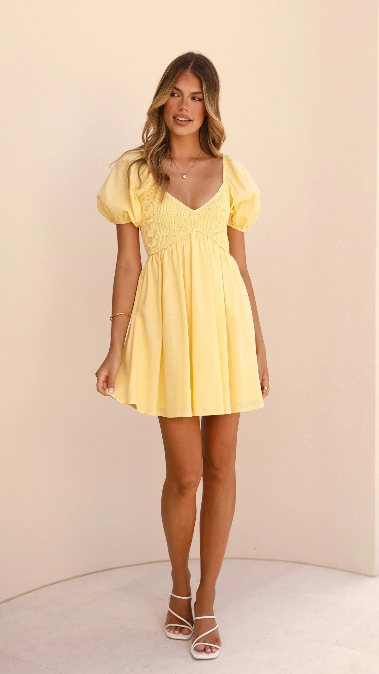 Sahirah Mini Dress - Yellow,prom dresses,wedding guest dresses,homecoming dresses,bridesmaid dresses,cocktail dresses,women clothing,summer dresses,formal dresses,sundresses,mother of the bride dresses,quince clothing,bodycon dress,dress casual,dress desig