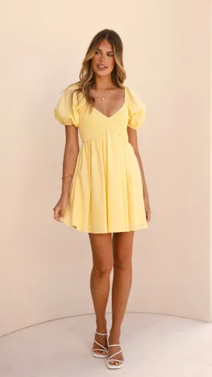 Sahirah Mini Dress - Yellow,prom dresses,wedding guest dresses,homecoming dresses,bridesmaid dresses,cocktail dresses,women clothing,summer dresses,formal dresses,sundresses,mother of the bride dresses,quince clothing,bodycon dress,dress casual,dress desig