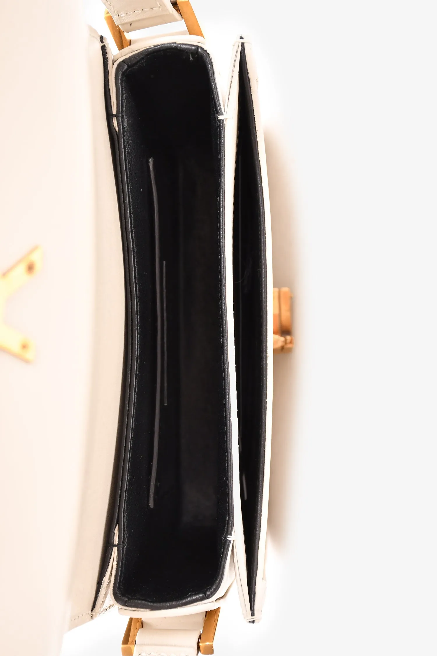 Saint Laurent 2023 White Leather Small Solferino Crossbody